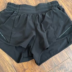 Black Lululemon shorts.